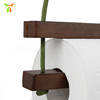 Simple wooden stick roll paper outdoor open camp napkin rack hanging tissue free punch -free paper towel rack