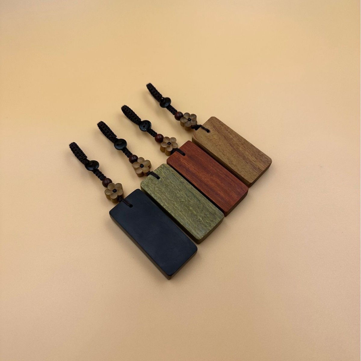 刻字檀木无事牌礼品情侣纪念礼物古风钥匙扣挂件民宿牌包礼品挂件