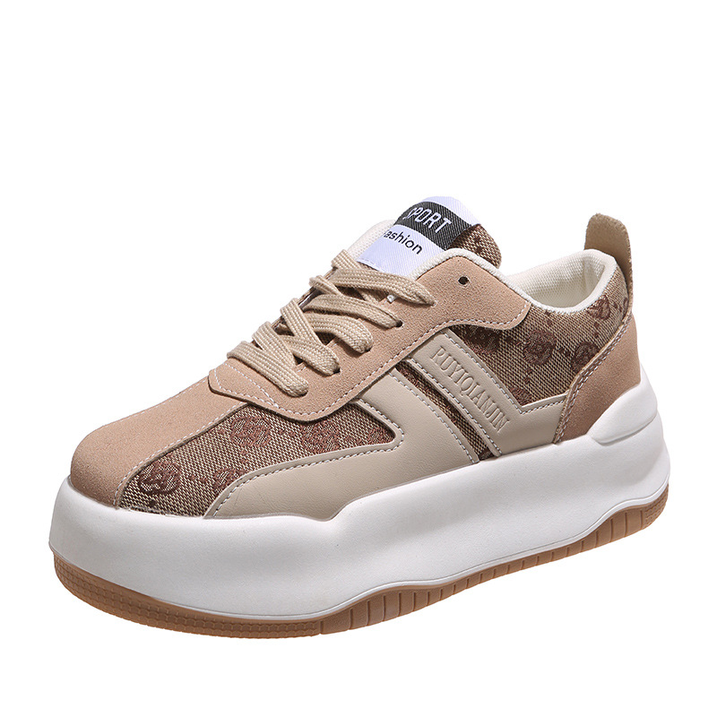 Proljetne cipele s novim retro uzorkom za jednu osobu iz 2024., cipele s debelim potplatom i petom Matsuke_voghion.com