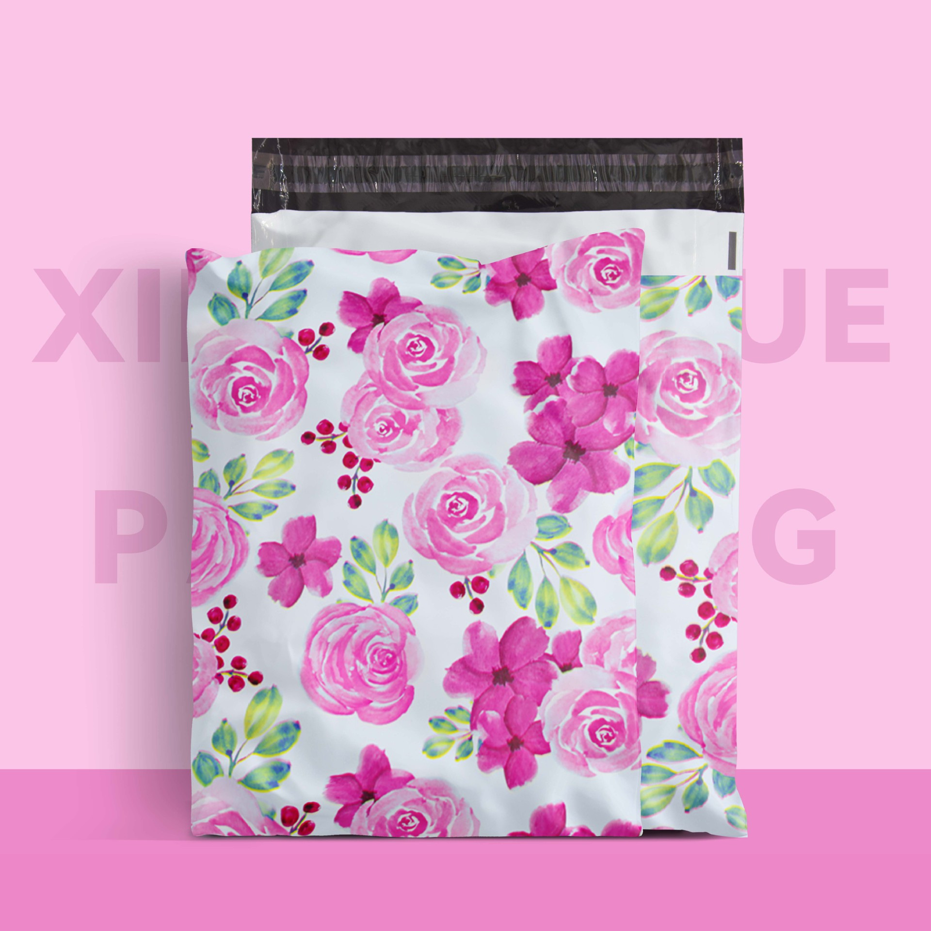 Panda bolsa de entrega impresa logística destrucción bolsa de embalaje colorida bolsa de dibujos animados impermeable gran venta caliente transfronteriza