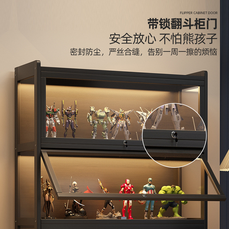 ロック可能なアクリルフィギュアディスプレイキャビネット、透明防塵ディスプレイスタンド、レゴブラインドボックス装飾品モデル収納キャビネット|undefined