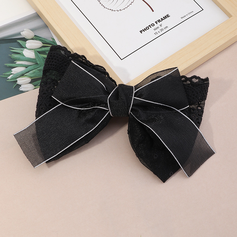 Korean Chiffon Yarn Line Bow Hairpin Wholesale display picture 6