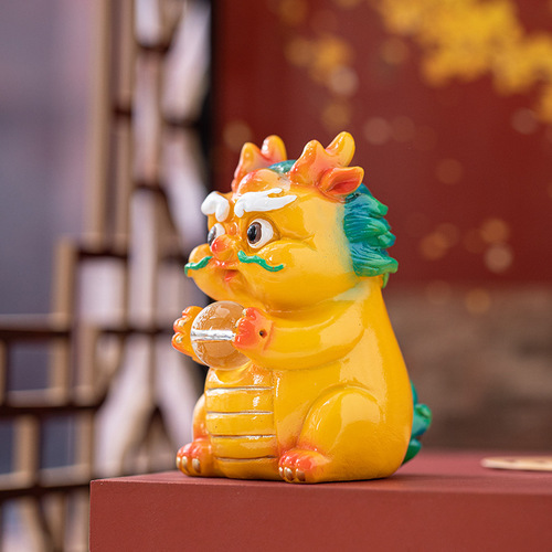 Turntable dragon color-changing tea pet ornament warm-changing exquisite tea-playing wealth-bringing tea tray decoration accessories dragon year lucky charm