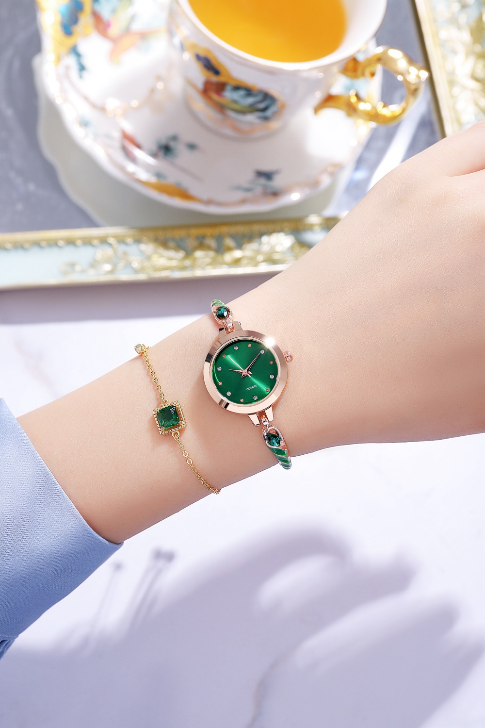 New Rainbow Sugar Colored Bracelet Live Streaming Sales Small dial Temperament Women's Watch_voghion.com