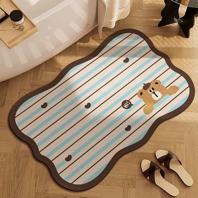 Tapis de bain cartoon en terre de diatomée antidérapant_voghion.com