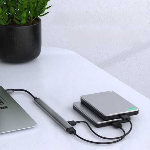 Type-C one-to-seven USB 3.0 hub, multi-port adapter for smartphones and laptops, versatile expansion dock