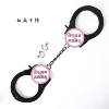 Toy, black handcuffs, increased thickness