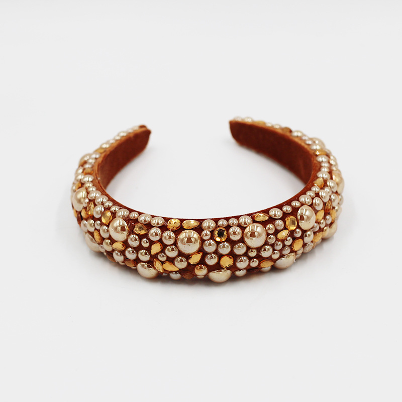 New Fashion Baroque Sponge Water Drop Pearl Headband display picture 2