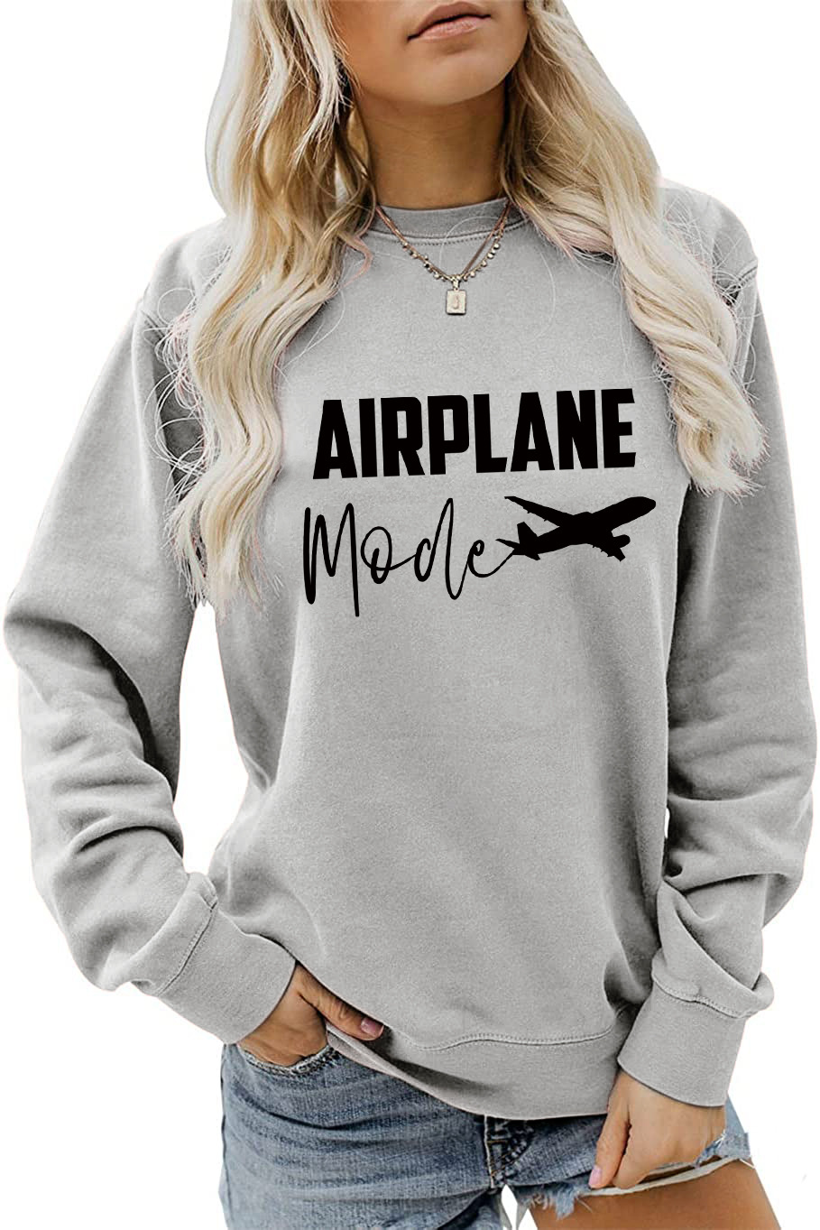 Women's Hoodie Long Sleeve Hoodies & Sweatshirts Printing Casual Letter Airplane display picture 5