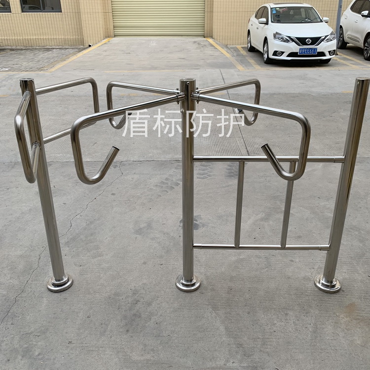 厂家直供单向旋转栅门佛山机械手动匝挡机超市半高十字出口通道闸