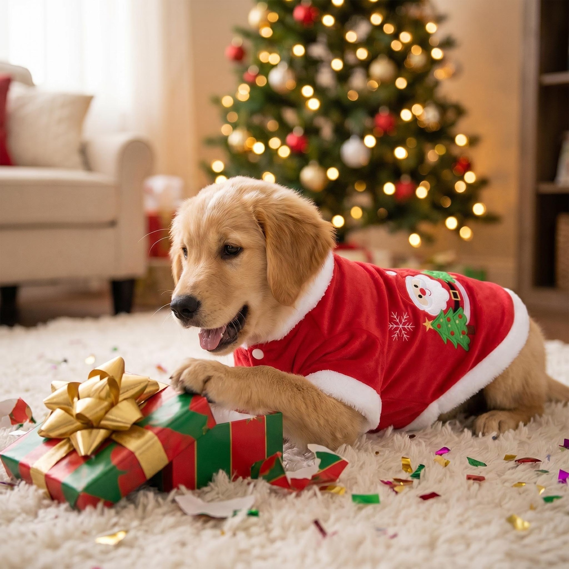 Pull de noël pour chien pull polaire chaud pour animal de compagnie_voghion.com