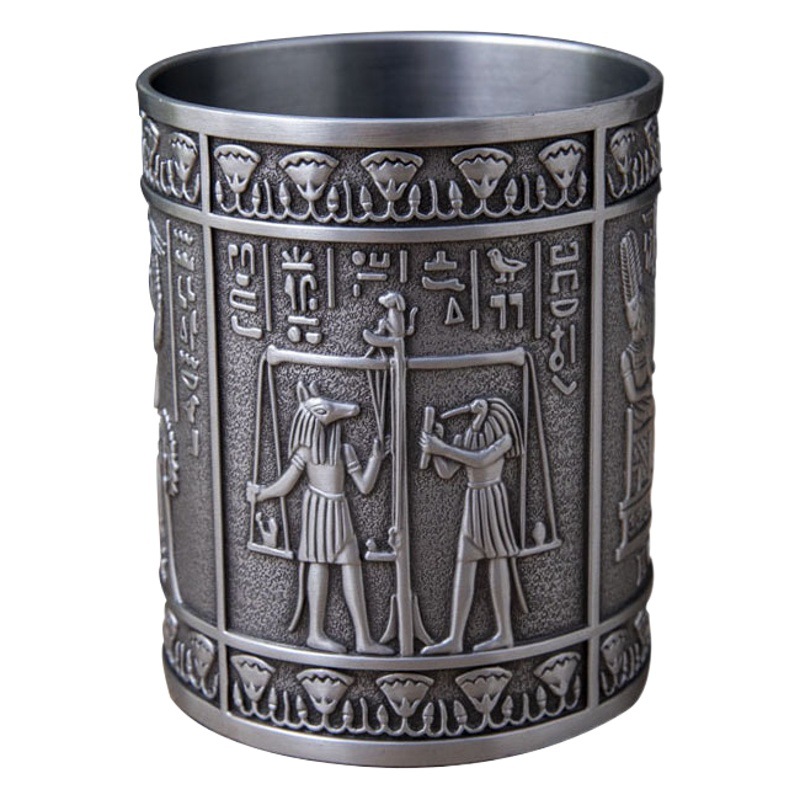 Creativo simple metal redondo Luz de lujo titular de la pluma caja de almacenamiento titular de la pluma de escritorio decoración regalo ins venta al por mayor