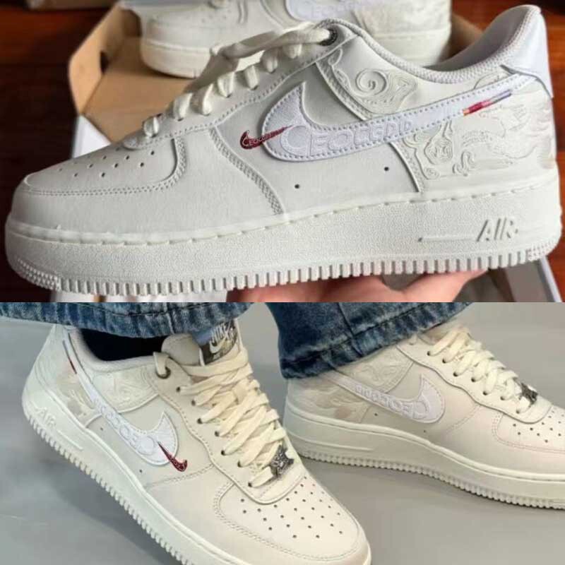 Putian Shoes, Nike Af1 Black and White Panda Air Force 1 Low-Top Sneakers, Year of the Horse Limited Edition Unisex Sports Shoes