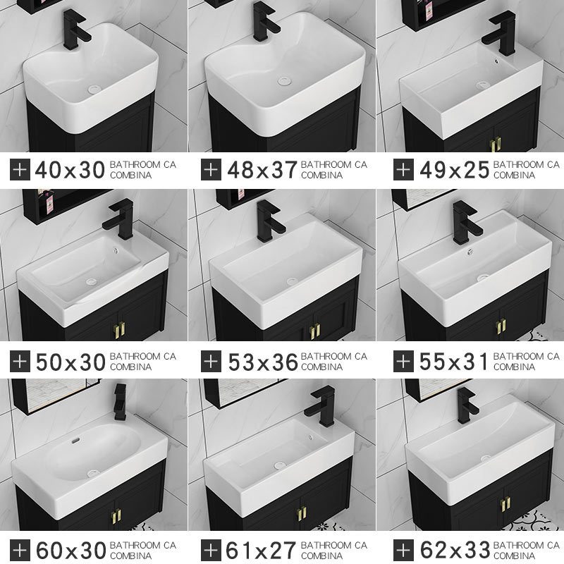 Pequeño apartamento baño gabinete esquina mini lavabo más estrecho lavabo combinación ancho 30cm
