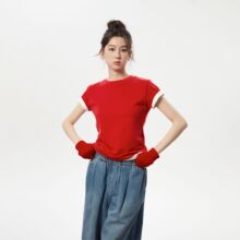新色！NW自制玻尿酸T恤开门红25夏匹马棉圆领正肩纯色内搭短袖