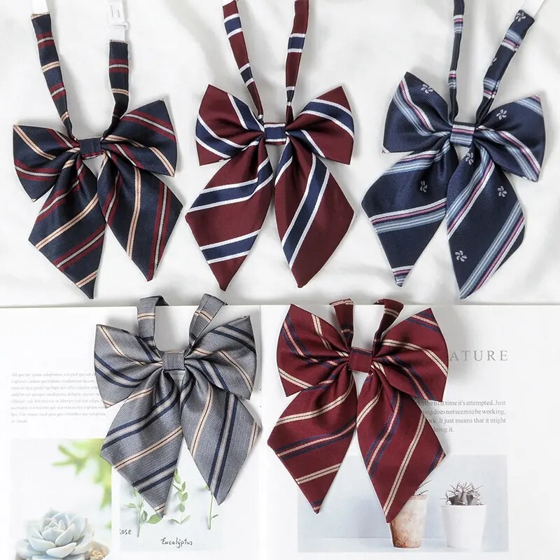 Japanese-Style Academy Style Jk Bow Tie Women's Shirt, Burgundy Student Bow Tie, Sailor Uniform, Academic Uniform Bow Tie, Graduation Photo Japanese-Style Academy Style Jk Bow Tie Women's Shirt, Burgundy Student Bow Tie, Sailor Uniform, Academic Uniform Bow Tie, Graduation Photo