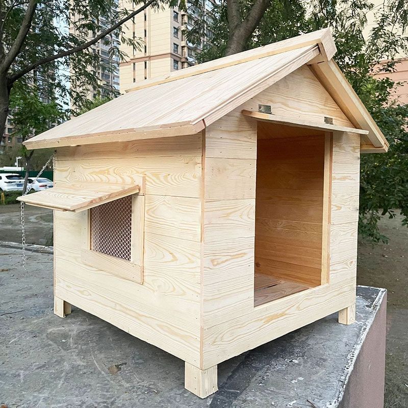 室外狗棚防雨防腐防风实木狗屋户内外宠物房子木质笼子保暖猫防冻|undefined