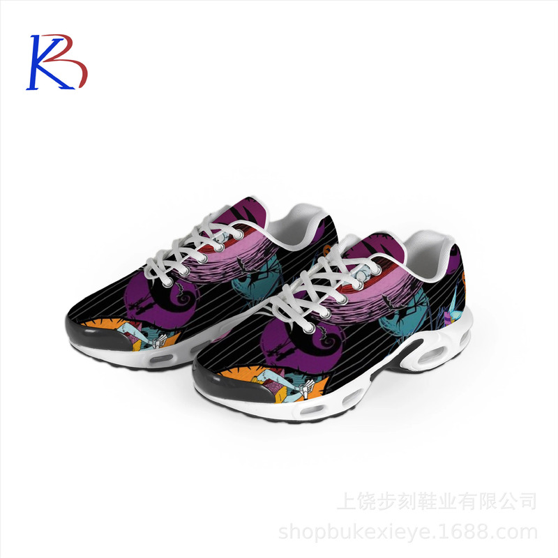 POD cross-border pattern custom air-cushioned sports shoes running shoes 3D Halloween print breathable mesh outdoor shoes POD cross-border pattern custom air-cushioned sports shoes running shoes 3D Halloween print breathable mesh outdoor shoes