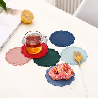 定制logo硅胶垫欧式浮雕厨房硅胶餐垫食品级耐高温隔热锅垫装饰垫
