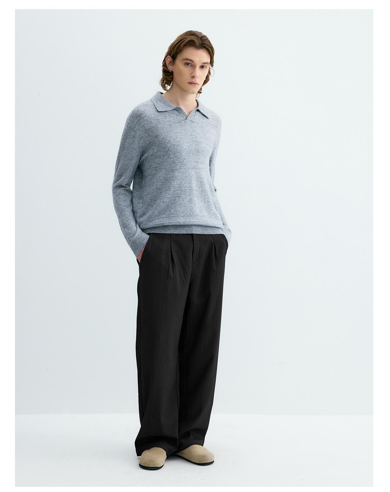 UNF Striped Straight-Leg Trousers