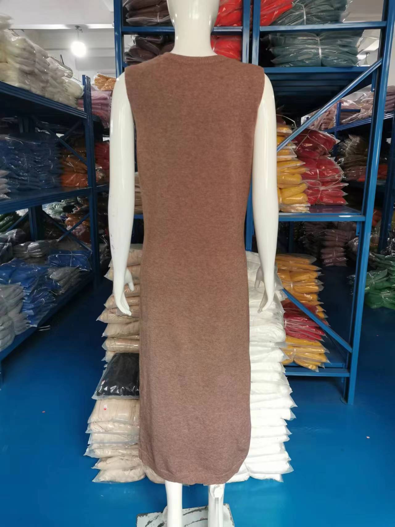 New Sweater Dress Autumn And Winter Turtleneck Long Dress Two-Piece Set Solid Color Knitted Dress 27 Undefined