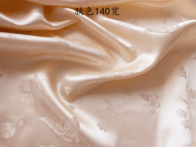 wholesale silk floral silk hollow jacquard fabric thickened silk floral silk woven floral silk