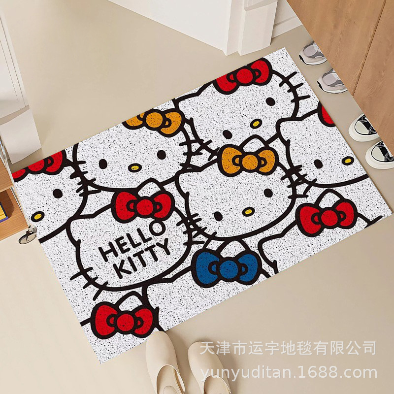 hellokitty入户门丝圈地垫玄关进门蹭土门垫耐磨耐脏可裁剪脚垫|undefined