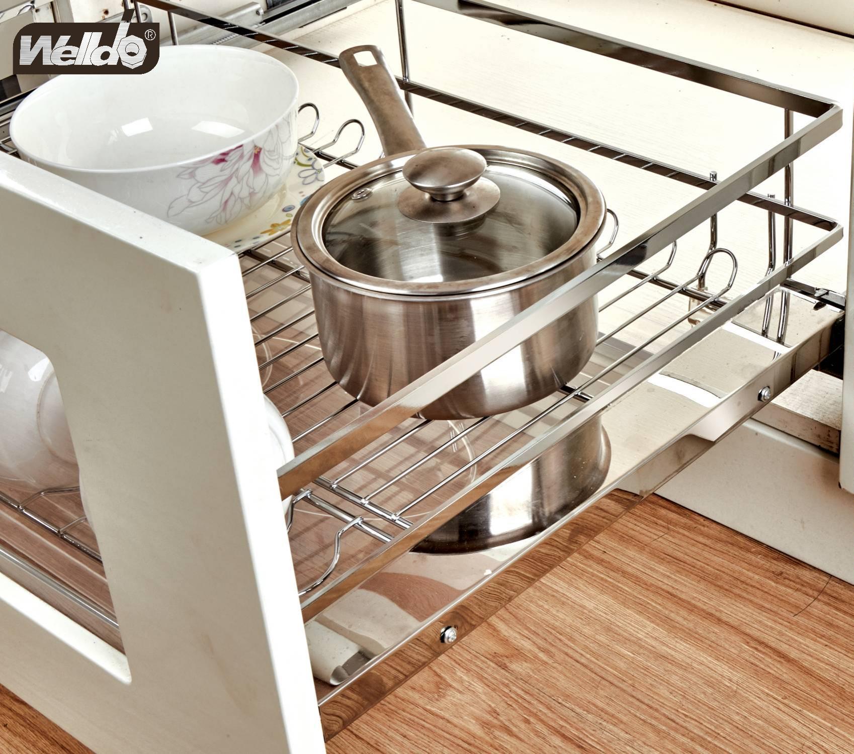 Welldo纬东 厨房地柜炉台拉篮橱柜抽屉式炉台拉篮碗碟拉篮平拉篮