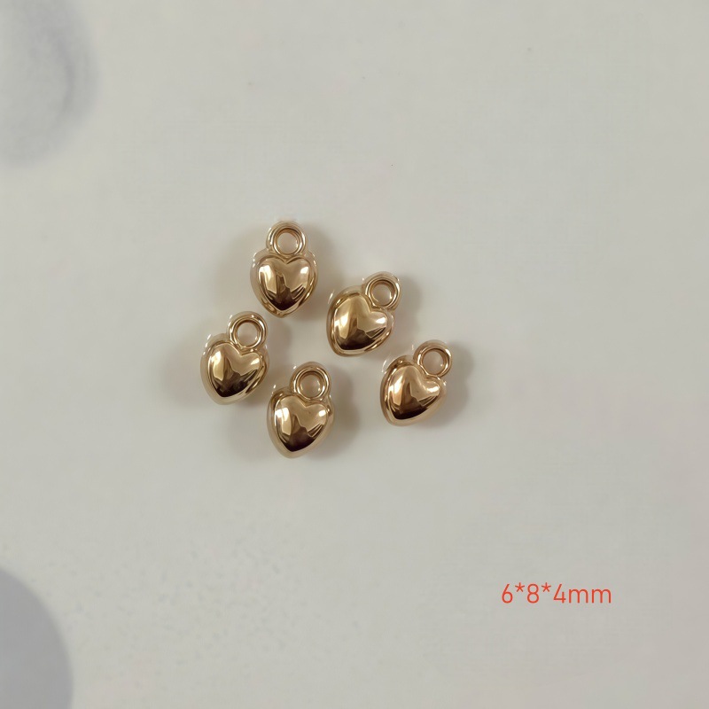 Chapado en oro y plata para proteger el color de la superficie brillante de acrílico melocotón amado colgante en forma de corazón pulsera manual collar de clavícula juguete DIY image 25