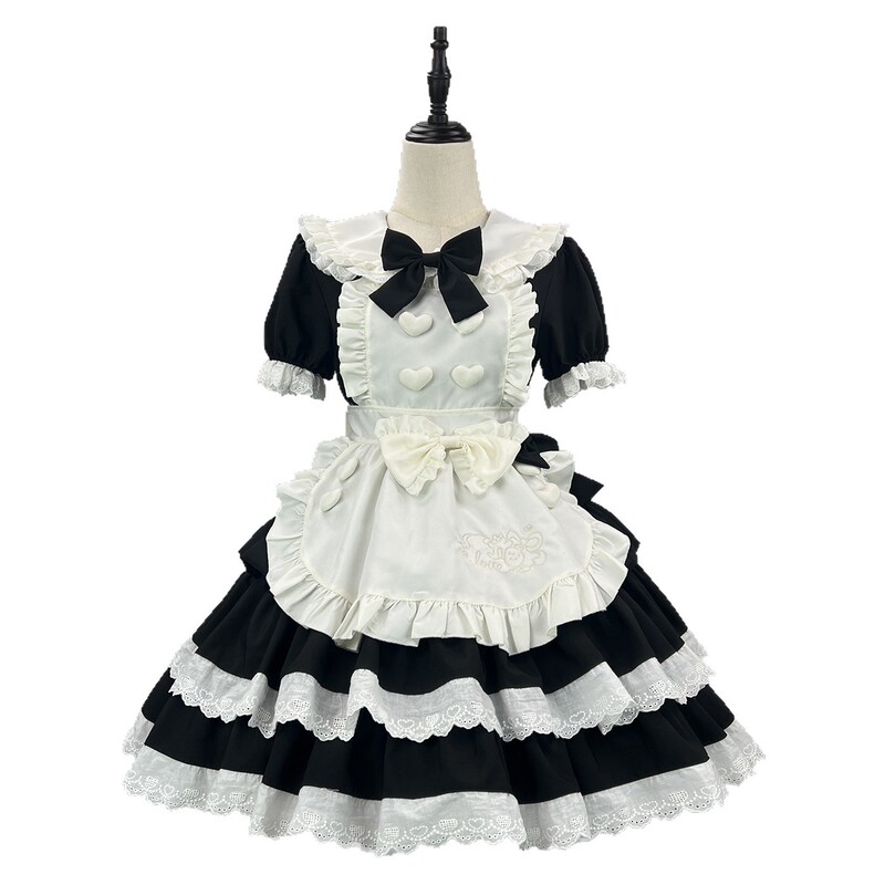新商品クロスボーダー高貴甘辛黒粉メイド服風Lolita可愛い妹のソフト妹OPがプリンセススカートを脱いでいます。|undefined