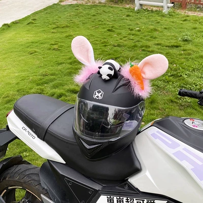Rabbit Helmet Decoration: Motuoche Auto Parts and Accessories
