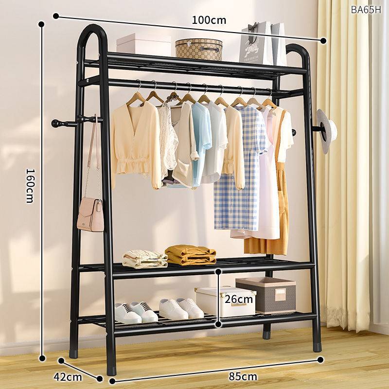 Tendedero, piso, piso, dormitorio, perchero, balcón, perchero, poste de ropa simple para el hogar, estante de ropa para el dormitorio