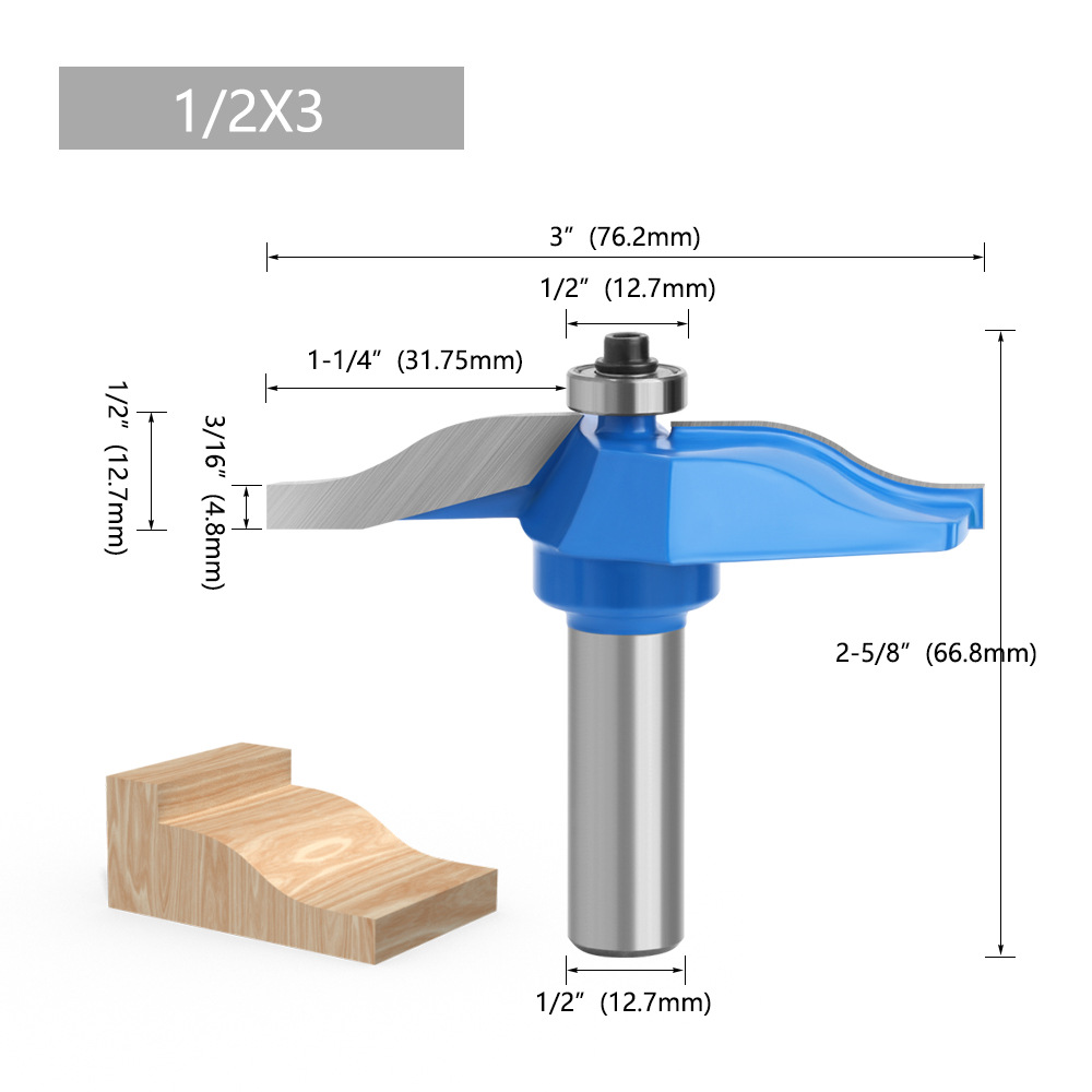 1/2 mango grande hogar Westgate placa cuchillo azul Delgado gabinete placa cuchillo carpintería fresadora hogar Westgate placa cuchillo talla