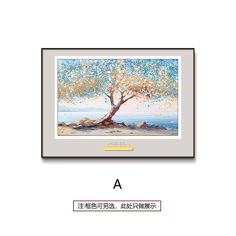 Fondo de sala de estar moderno y simple pintura al óleo de paisaje pastoral pintura de restaurante pintura de cabecera de dormitorio hermosa pintura de paisaje de flores