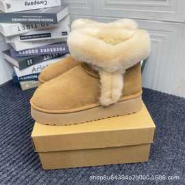 2025新款羊毛皮一体雪地靴纯羊毛加厚保暖平底女靴冬季时尚雪地靴