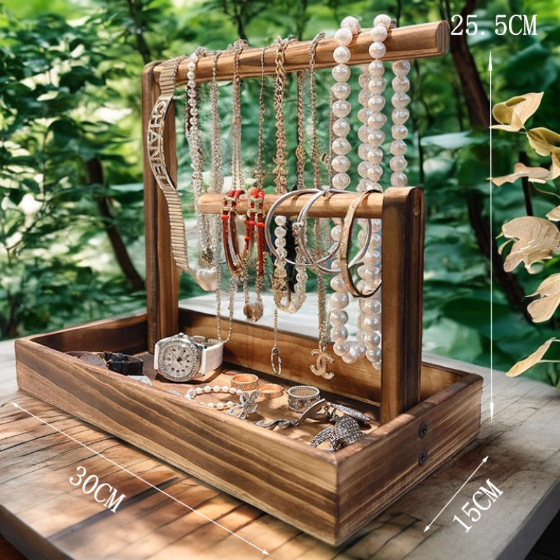实木手串桌面收纳盒展示架手表文玩手链手镯佛珠古玩玉石手环首饰|undefined