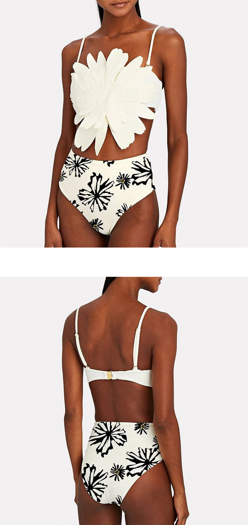 193g Weight Sexy Feel Of Sensation High Waist Panties Waist Bikini Panties Style Bra&Panty Set Bra Category Women's Ditsy Floral 2 Piece Set Bikinis