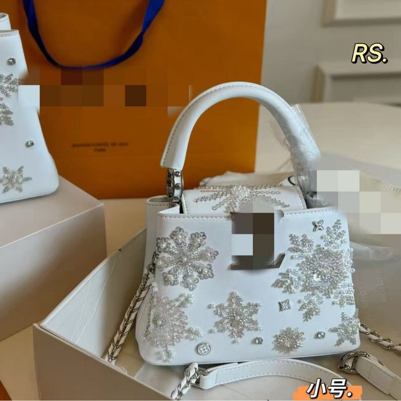 25新品女包bring花篮子tote包镶钻水桶包单肩斜挎链丝绒女包|undefined