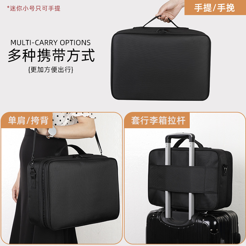 Bolsa de maquillaje portátil del fabricante original, bolsa de almacenamiento de cosméticos portátil de gran capacidad, caja de maquillaje, almacenamiento en el hogar, impermeable
