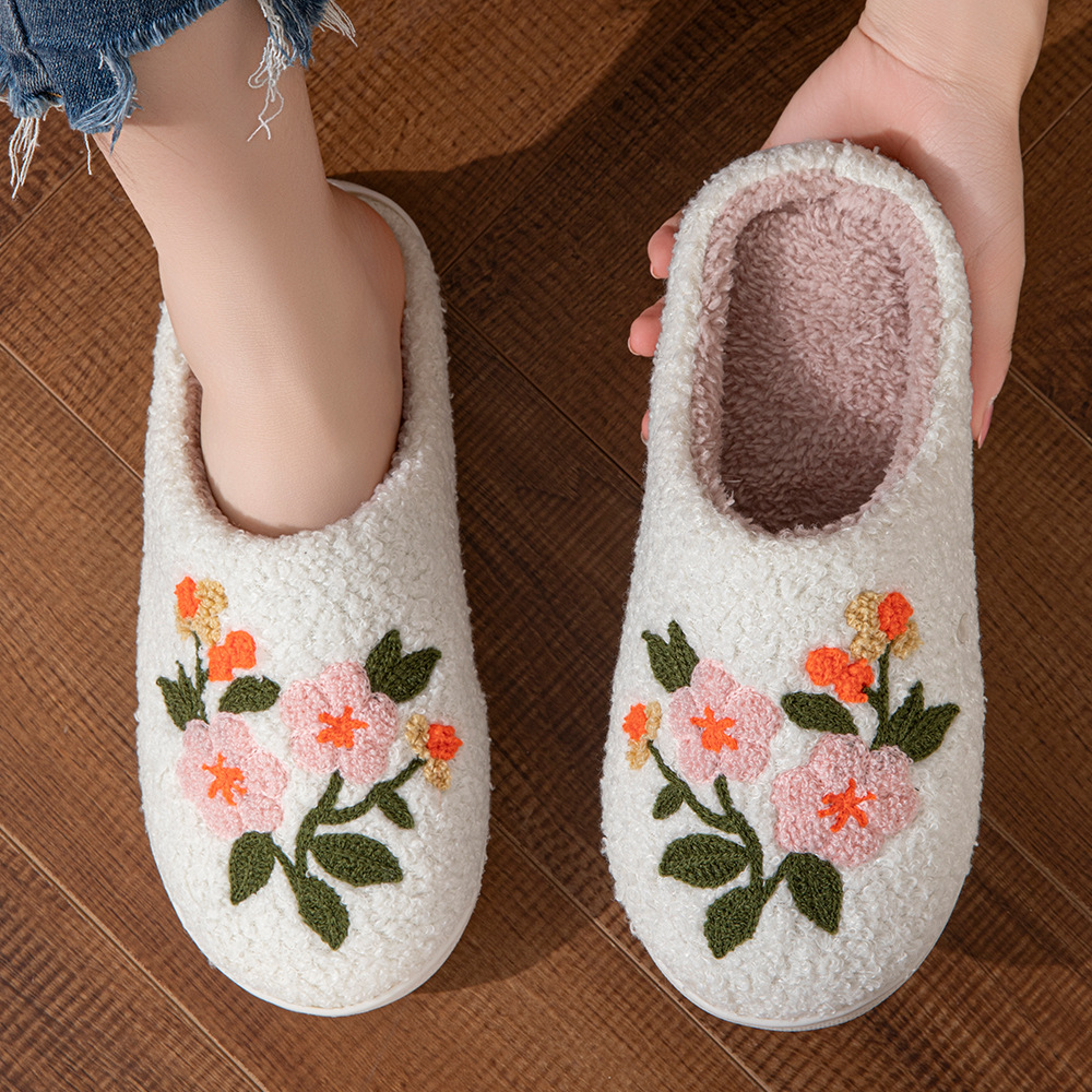 Zapatillas de algodón gatos transfronterizas de mujeres otoño y invierno domésticas impermeables impermeables impermeables silenciosas calentadas zapatillas de pelo de dibujos animados