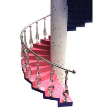 厂家直销透明方形水晶楼梯立柱水晶楼梯扶手水晶立柱配铝合金底座