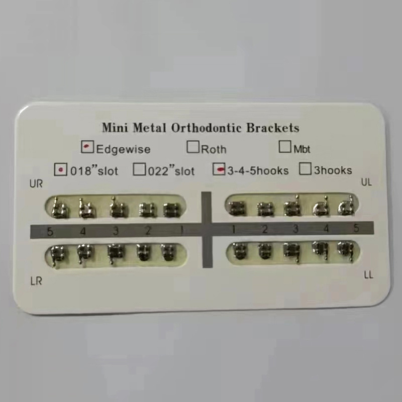Brackets de Ortodoncia Dental ROTH MBT, Mini Brackets Metálicos Cuadrados con Arco de Alambre image 3