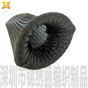 Nylon Braided Black Flame Retardant and Wear-Resistant Large Size Pet Casing Retractable Braided Network Tube 60mm