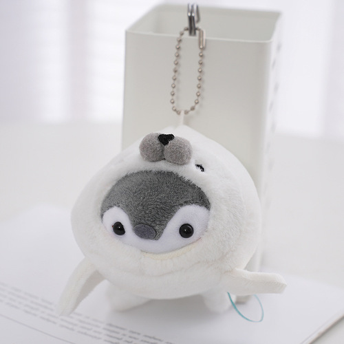 Japanese positive energy little penguin dolphin whale shark penguin plush pendant ocean series penguin bag pendant