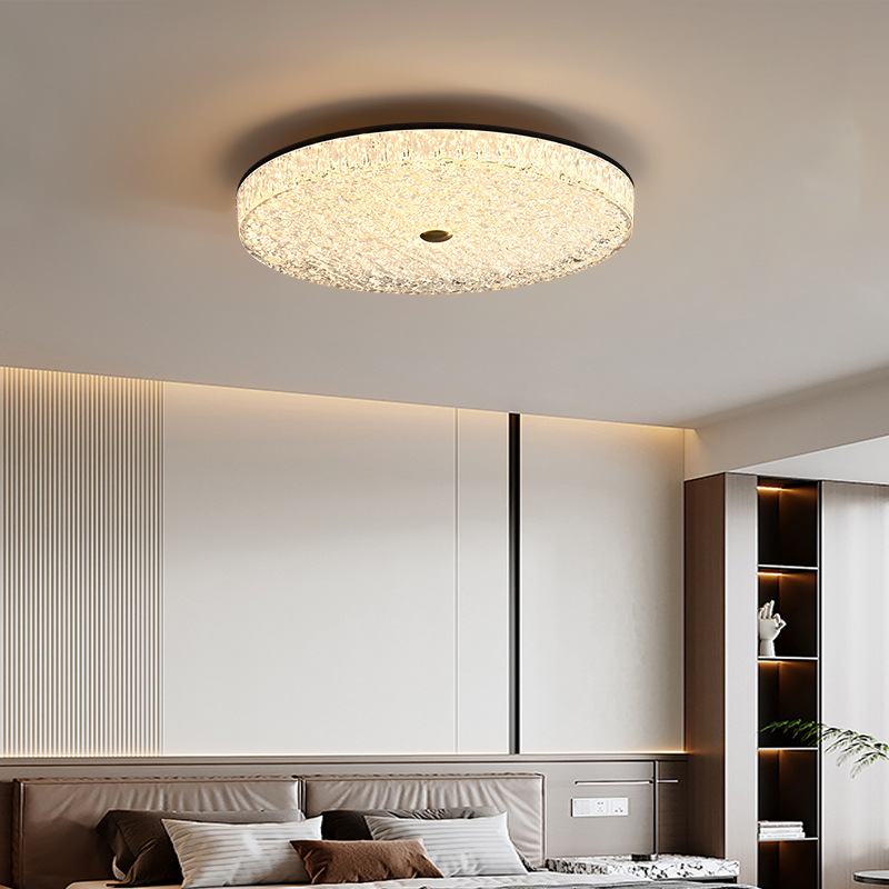 Lámpara de techo de dormitorio, minimalista, ligera, de lujo, espectro completo, protección ocular, lámpara de estudio del dormitorio principal, lámpara de habitación redonda de alta gama