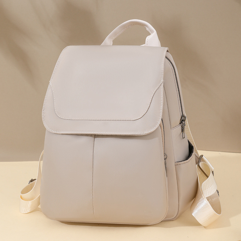 Mochila de tela Oxford para mujer 2024 nueva moda moda color sólido pu gran capacidad mochila escolar para estudiantes mochila de viaje para mujer