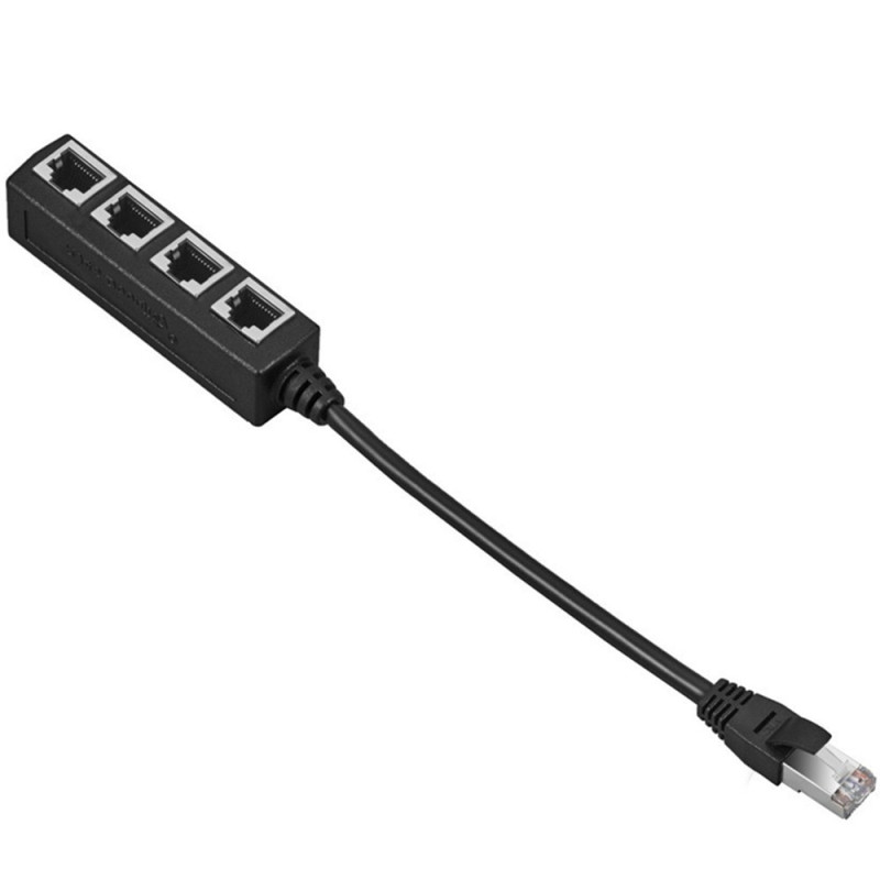 マルチポートRJ45一分四中継線イーサネット1オスから2/3/4メス分配器ポートLANネットワーク|undefined