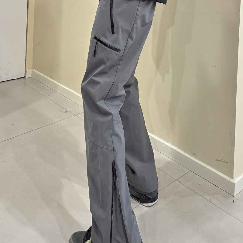 Dark Gray 3D Cut Outdoor Pants for Men, American-Style Functional Flared Work Pants, Outdoor Zippered Casual Guide Pants Dark Gray 3D Cut Outdoor Pants for Men, American-Style Functional Flared Work Pants, Outdoor Zippered Casual Guide Pants