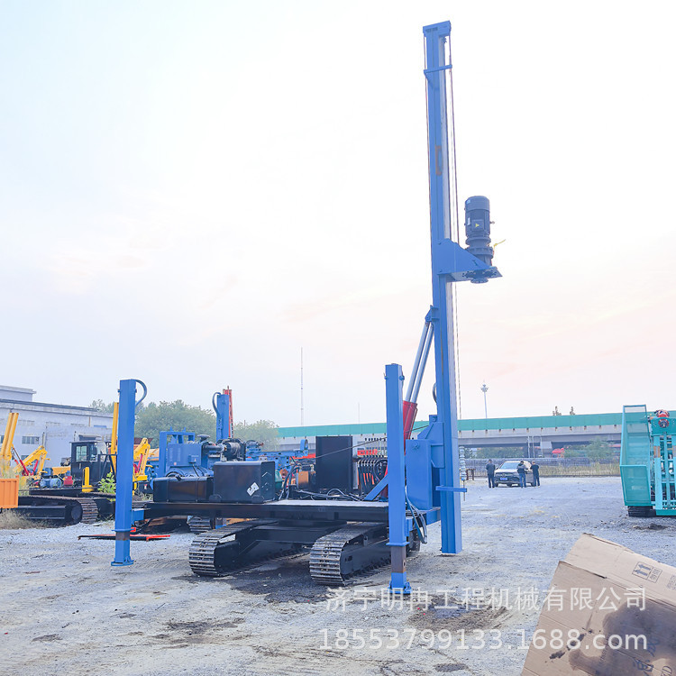 20米长螺旋钻孔机械 桥梁建设引孔安桩专用履带式打桩机 电机动力