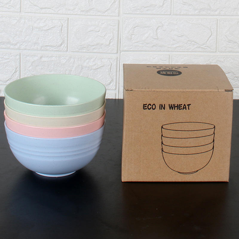 Wheat Straw 6 Inch Bowl Household Soup Bowl Anti-scalding Anti-fall Rice Bowl Student Dormitory Noodle Bowl 15cm